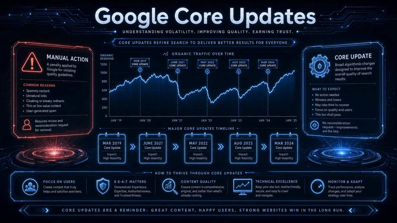 Google 核心更新（Core Updates）應對指南——排名暴跌時的生存手冊